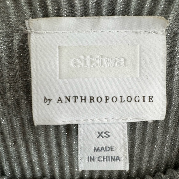 Silver & Blue Metallic Plisse Co-Ord Set - Picture 8 of 13